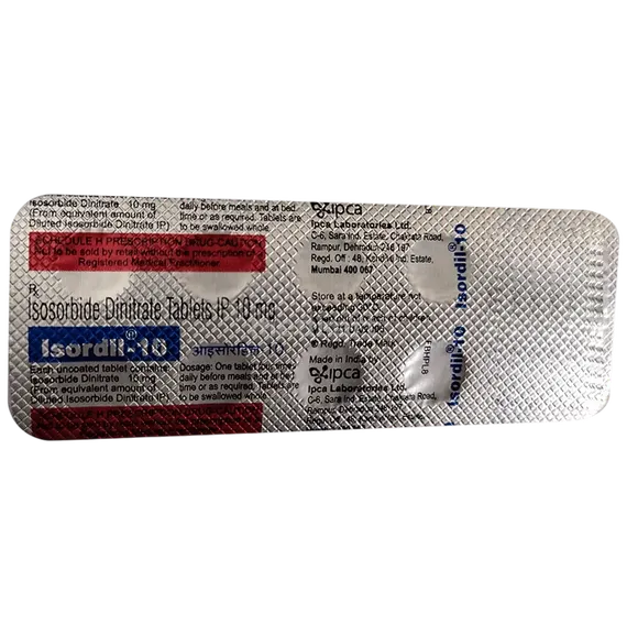 isordil 10mg tablet 10's